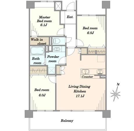 アイフォート船橋パークサイド　509号室